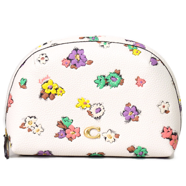 COACH】コーチ ペブルレザー フローラル 花柄 フラワー プリント