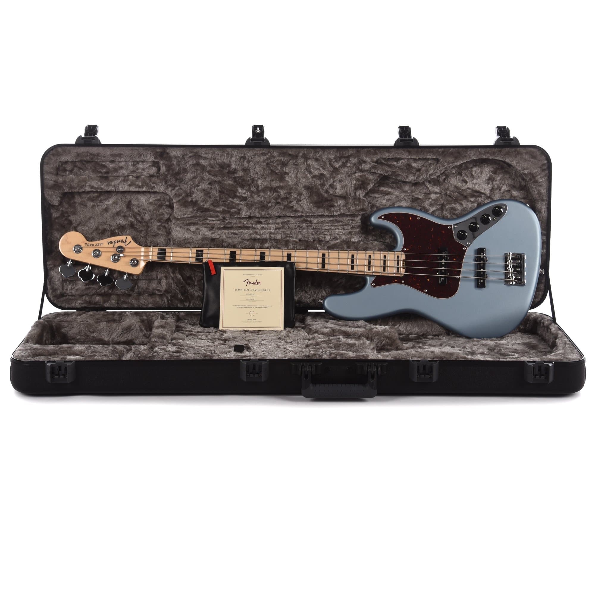 Fender American Elite Jazz Bass Satin Ice Blue Metallic – Chicago