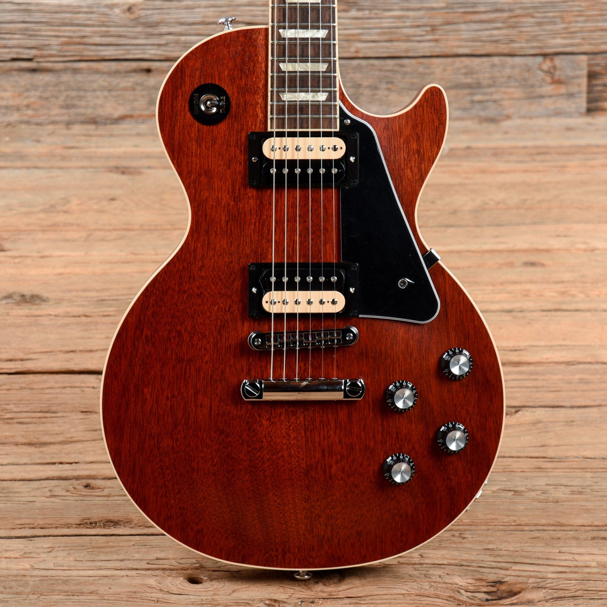 Gibson Les Paul Traditional Pro V Satin Mahogany Top Satin Wine