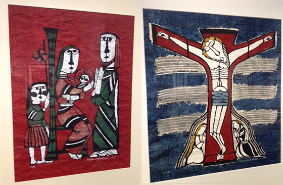 死海写本や渡辺禎雄・小磯良平の聖書画、世界のクリスマス切手など展示