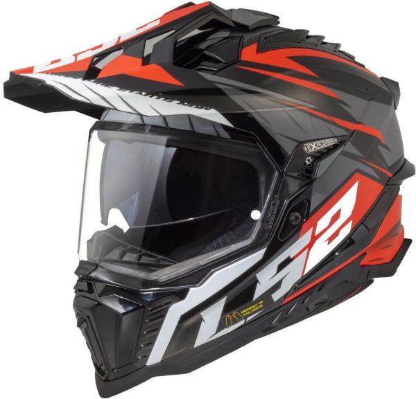 LS2 Explorer Spire Black Titanium Red-06 MX701 + Free Shipping