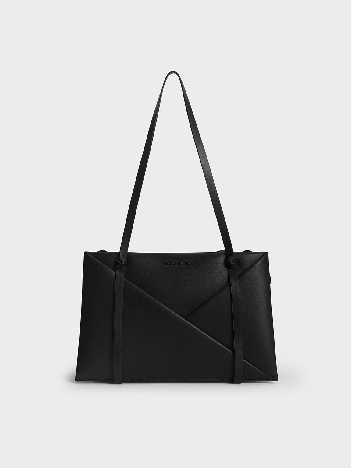 Noir Midori Geometric Tote Bag - Noir - CHARLES & KEITH US