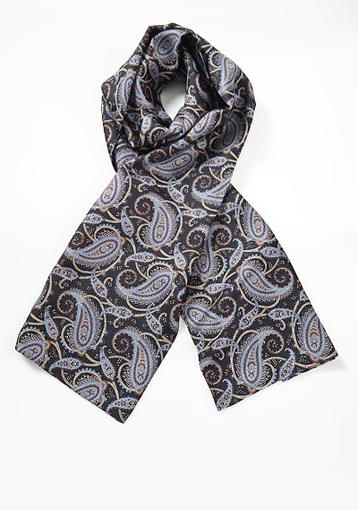 Mens Silk Scarf with Bold Paisley Print | Cheap-Neckties.com