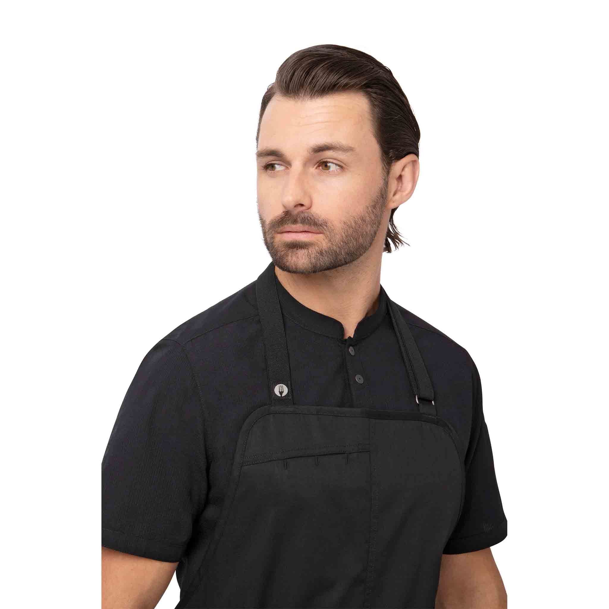 大判・ブラックカラー・胸当てエプロン「ブリオ」Chef Works® — Chef
