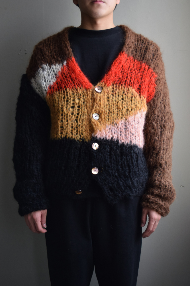 UNUSED (アンユーズド) Mohair knit cardigan US2462 [BROWN]