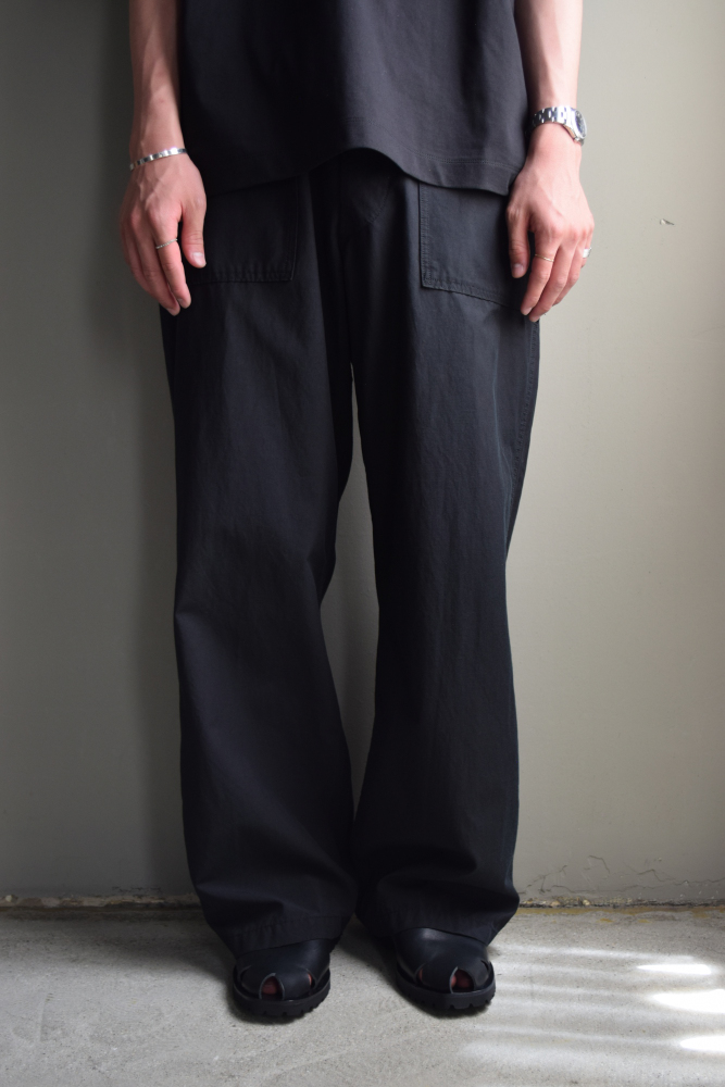 CIOTA (シオタ) コットンレーヨン ベイカーパンツ [Black]