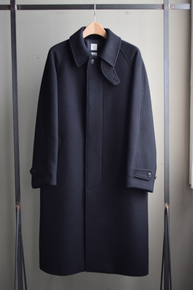 ANOTHER OFFICE (アナザーオフィス) Legacy Balmacaan Coat [Black]