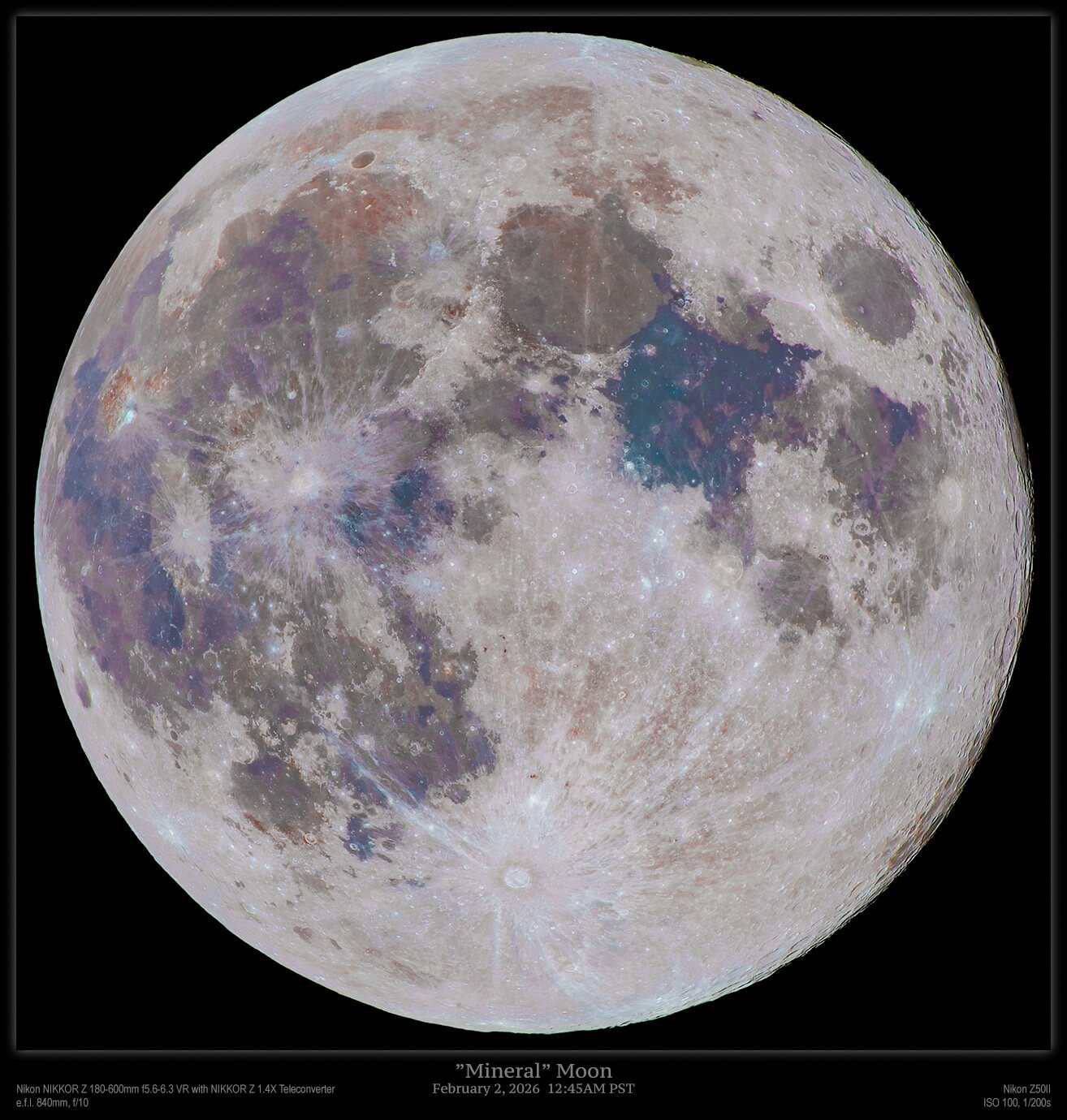 Waning Gibbous Moon with Nikon Z50II and NIKKOR Z 180-600mm Zoom