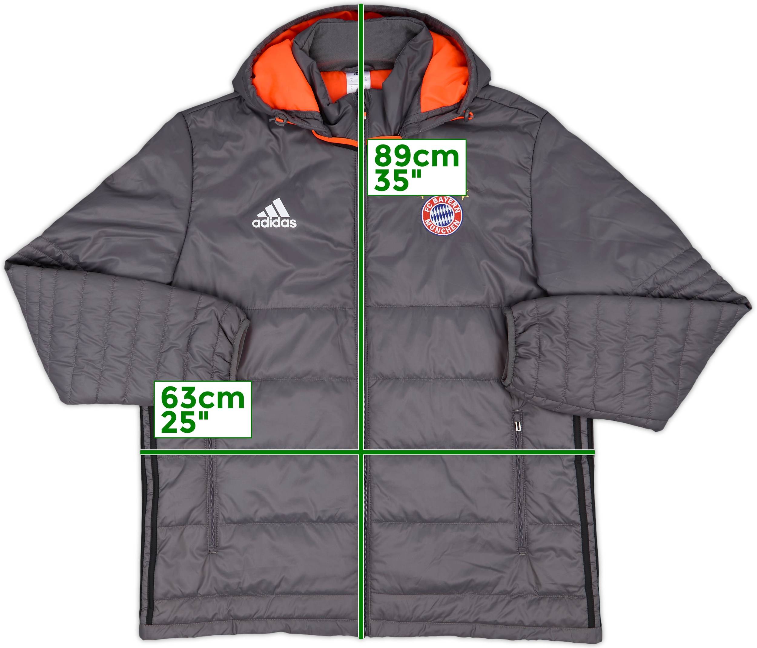 2016-17 Bayern Munich adidas Padded Bench Coat - 10/10 - (XL)