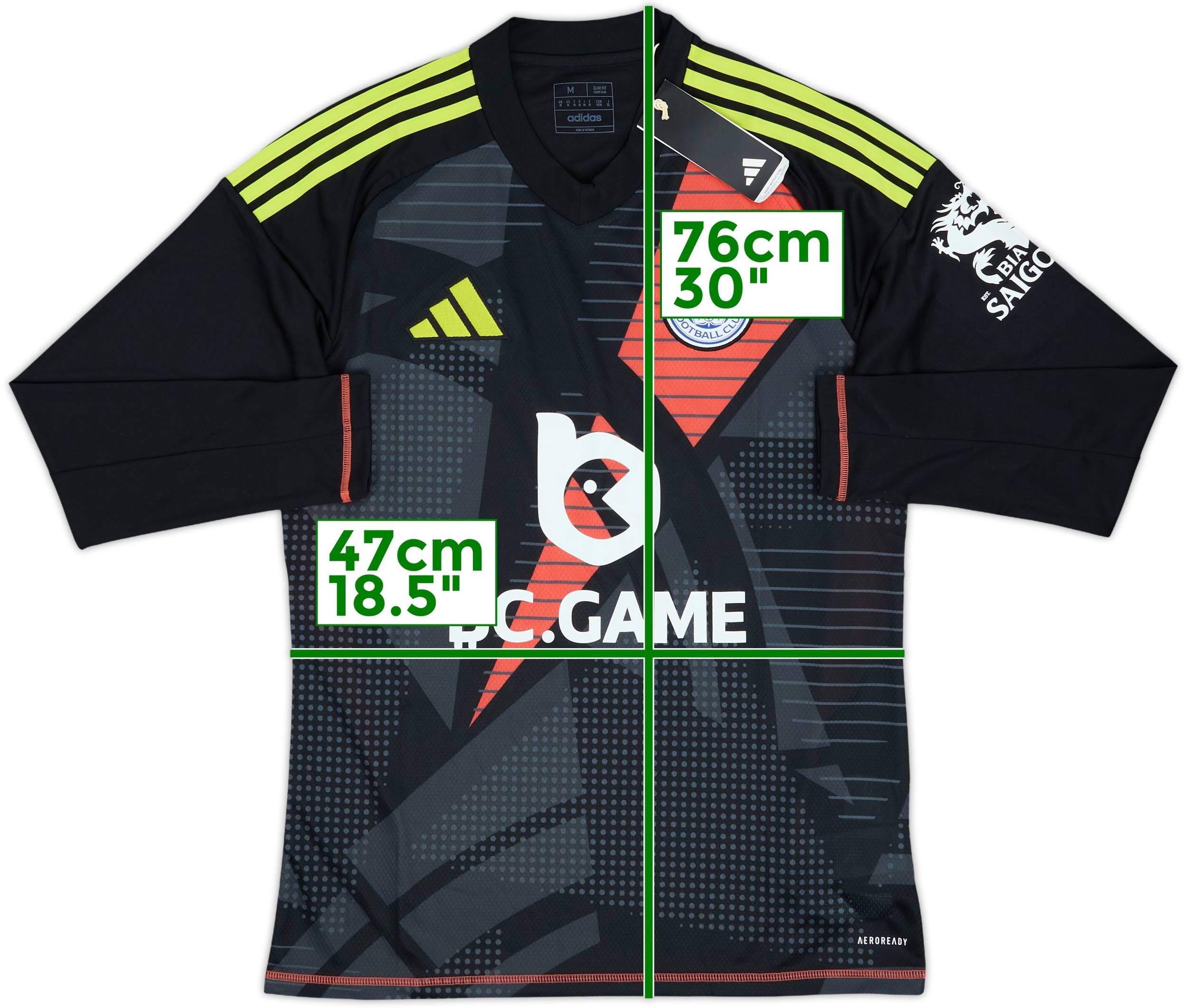 adidas LEICESTER CITY GKシャツ Mサイズ グリーン 2024-25 Leicester