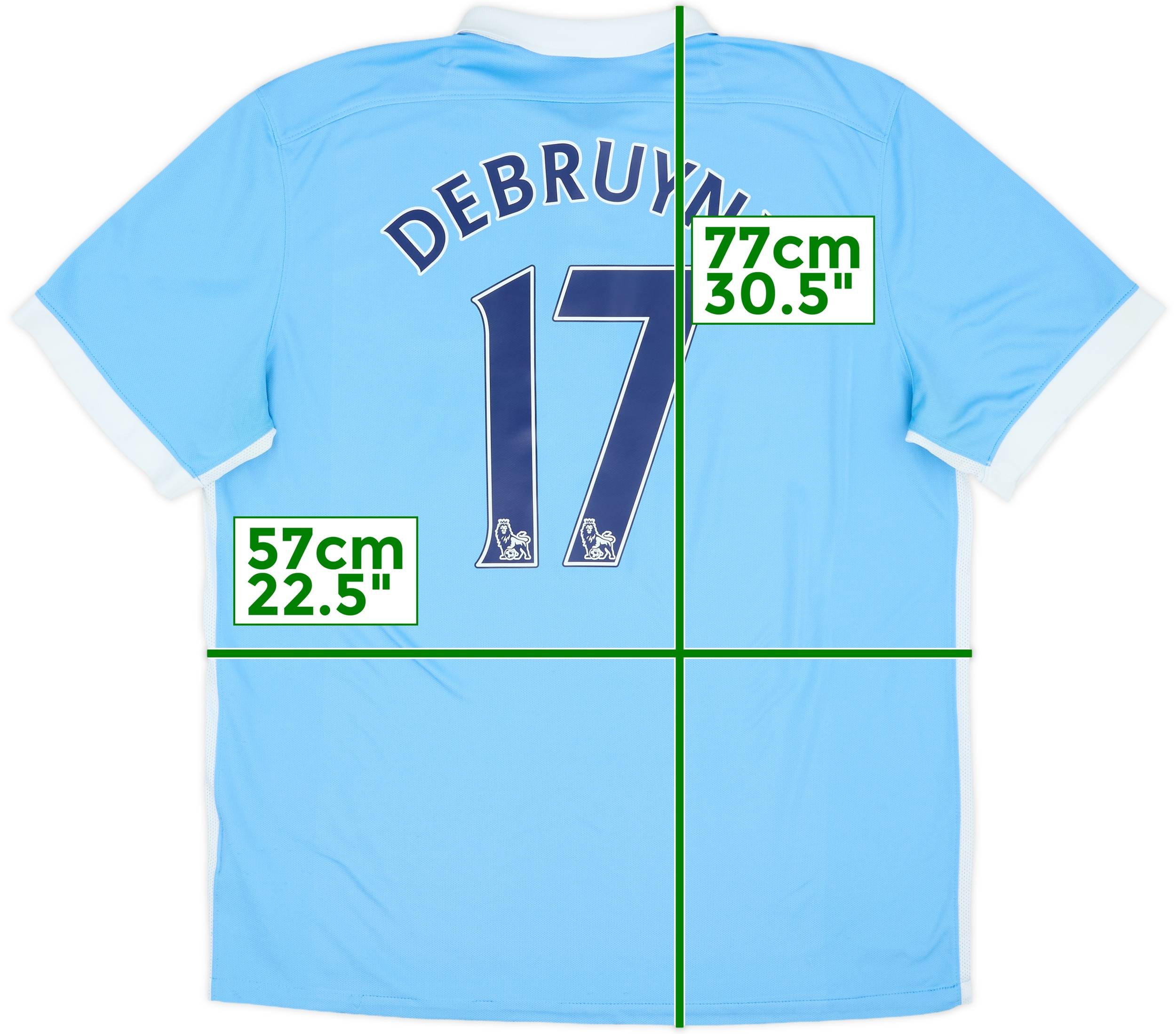 2015-16 Manchester City Home Shirt De Bruyne #17 - 8/10 - (XL)