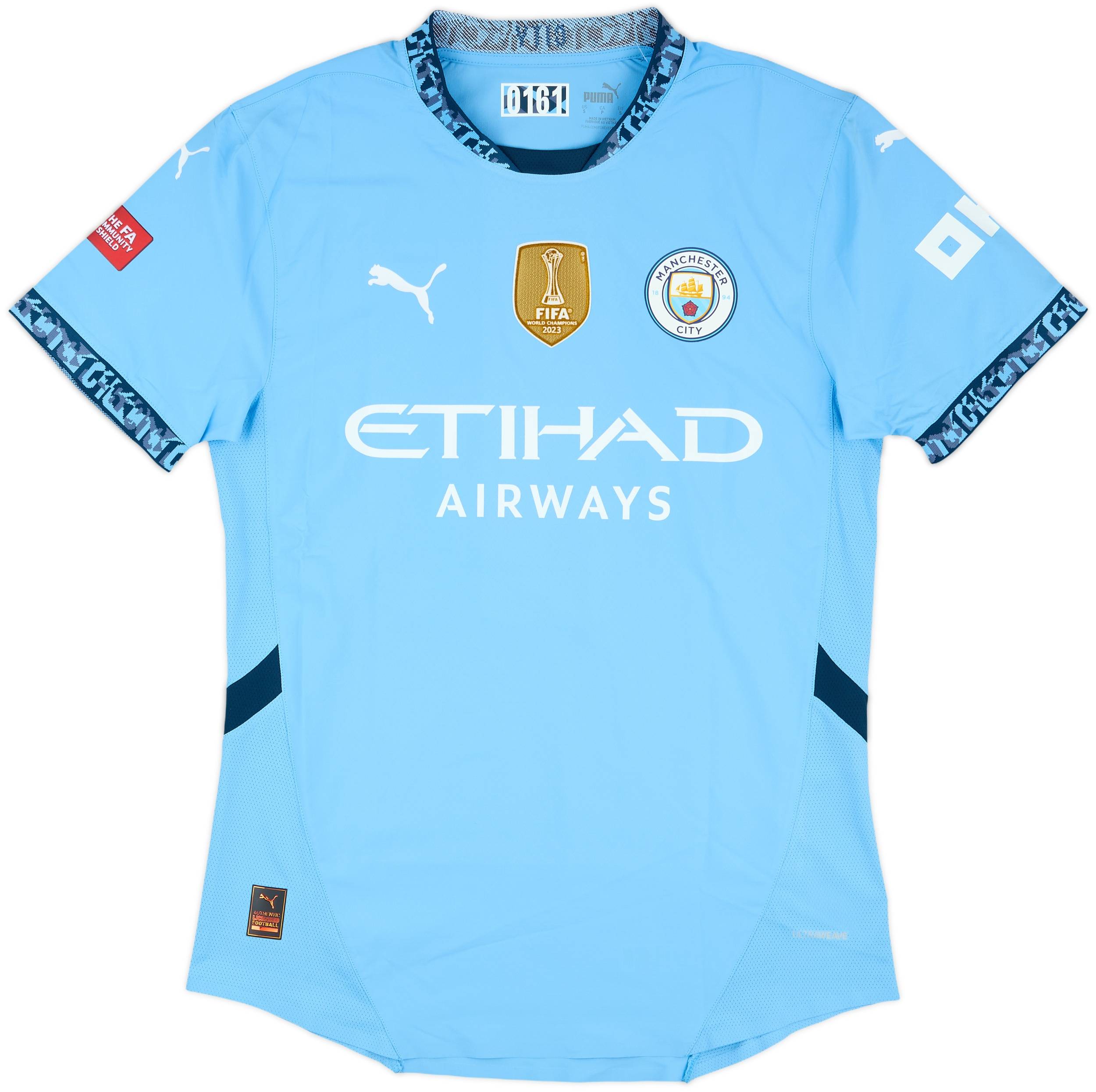 2024-25 Manchester City Match Issue Community Shield Home Shirt