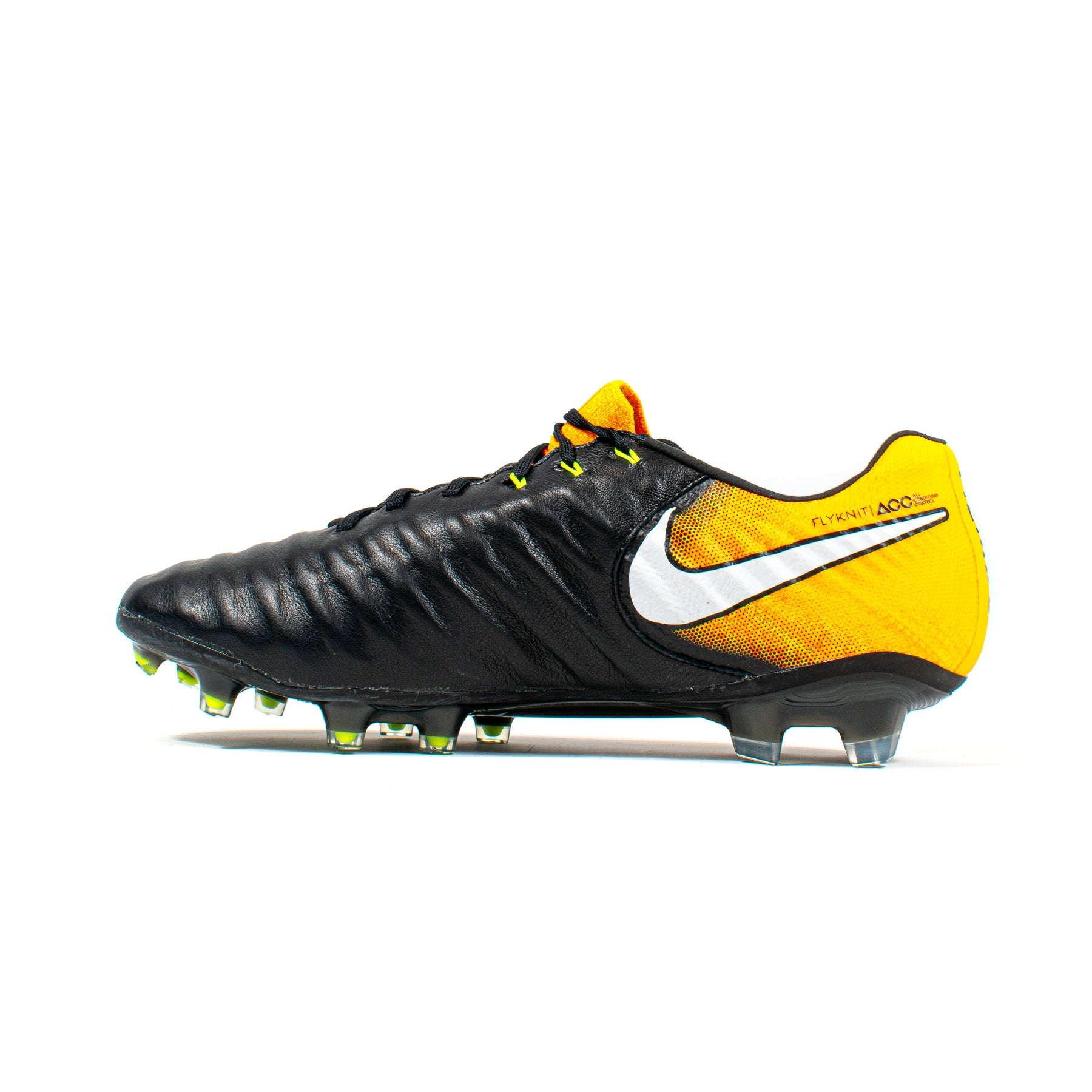 Nike Tiempo Legend VII Elite K Black Yellow FG – Classic Soccer Cleats