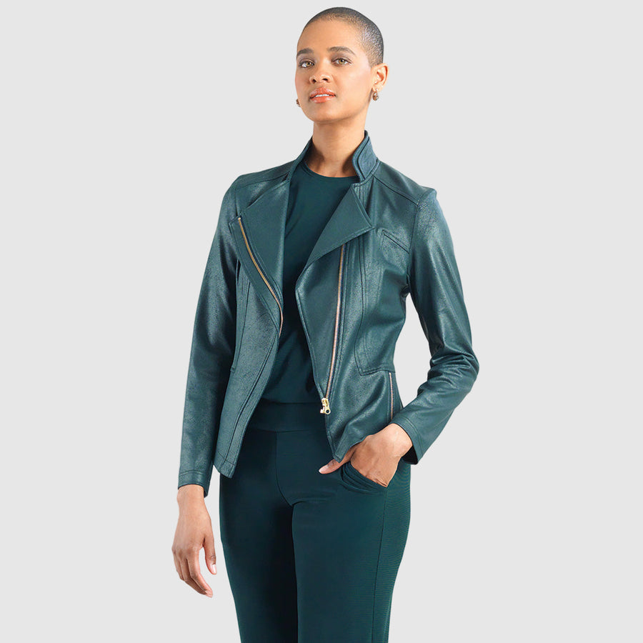 Liquid Leather™ Signature Jacket - Hunter Green – Clara Sunwoo