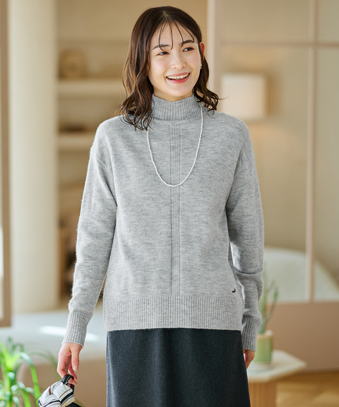 レディース ウールブレンド タートルネック ニット【手洗いOK】通販