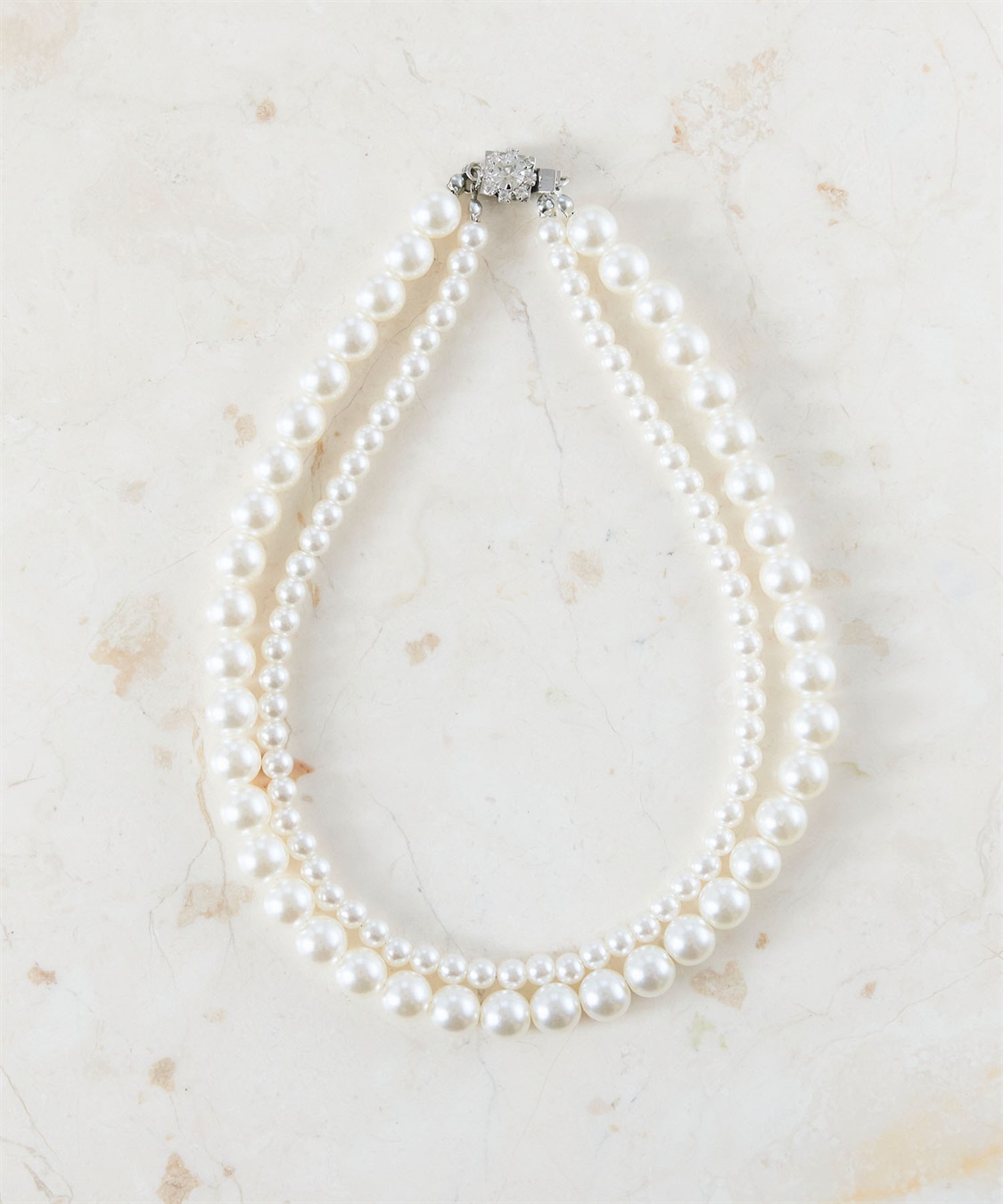 正解 バッグビジュー2連パールネックレス【CF/クロスファンクション