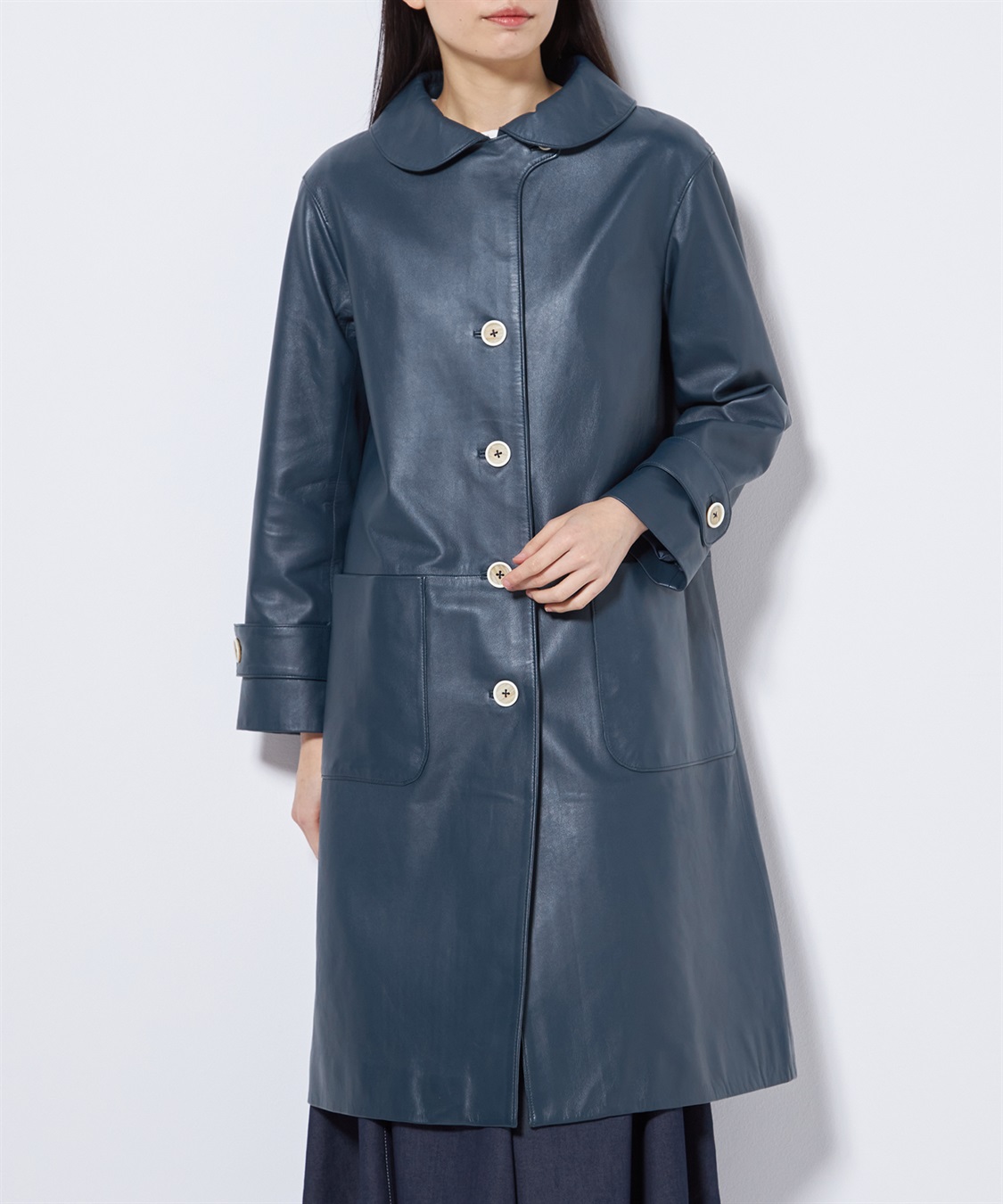 羊革ロングコート 49AV JUNKO SHIMADA｜クロスプラス公式通販サイト