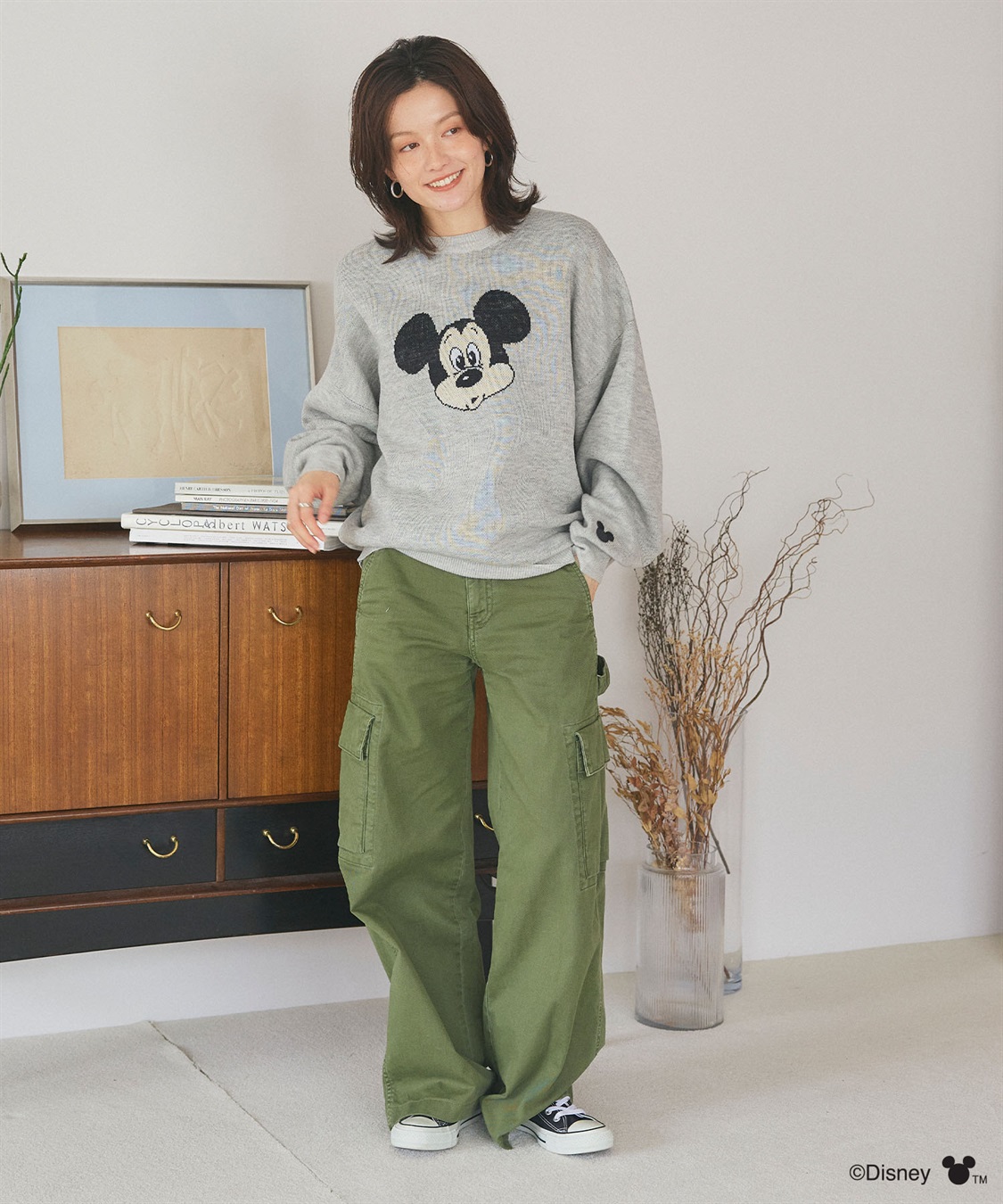 Disney/ディズニー】Mickey Mouse/ミッキーマウス/ジャガードニット