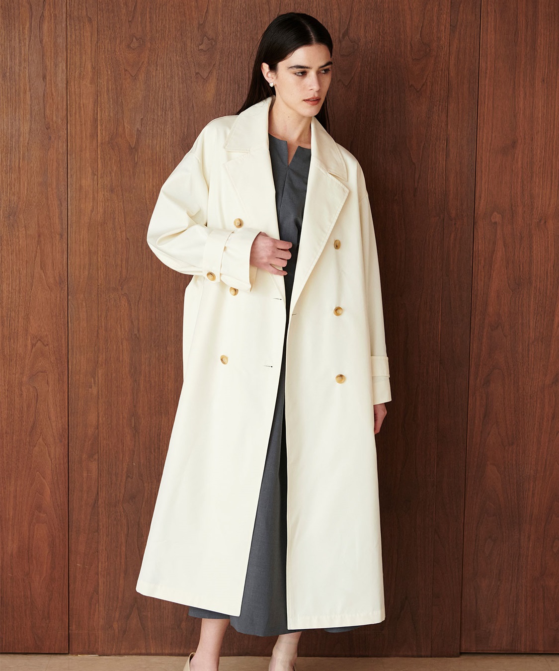 専用 nicooon様MARNO ベージュ ダブルブレスト ロングコート 専用