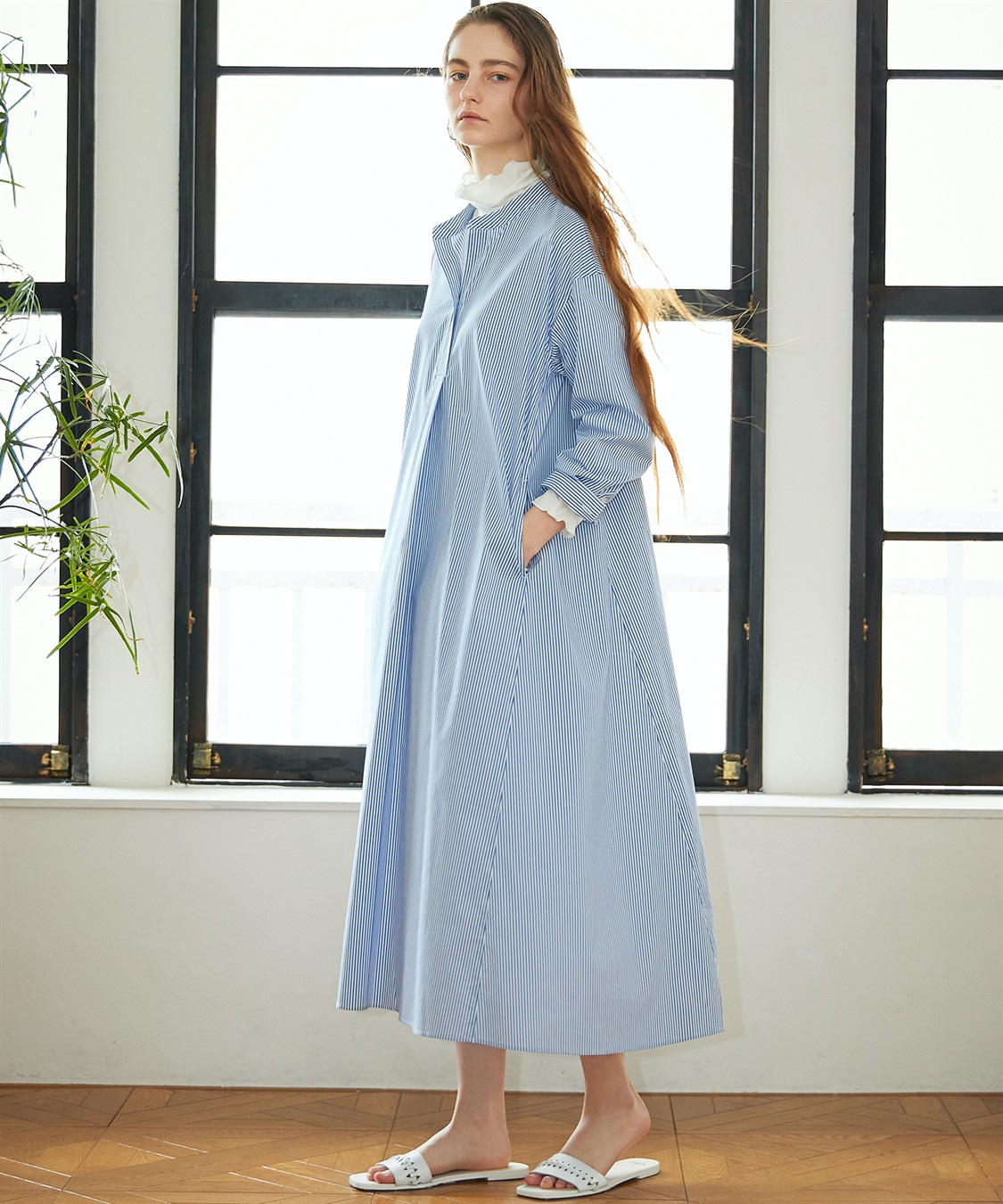 ストライプシャツワンピース LE SOUK HOLIDAY｜クロスプラス公式通販サイト