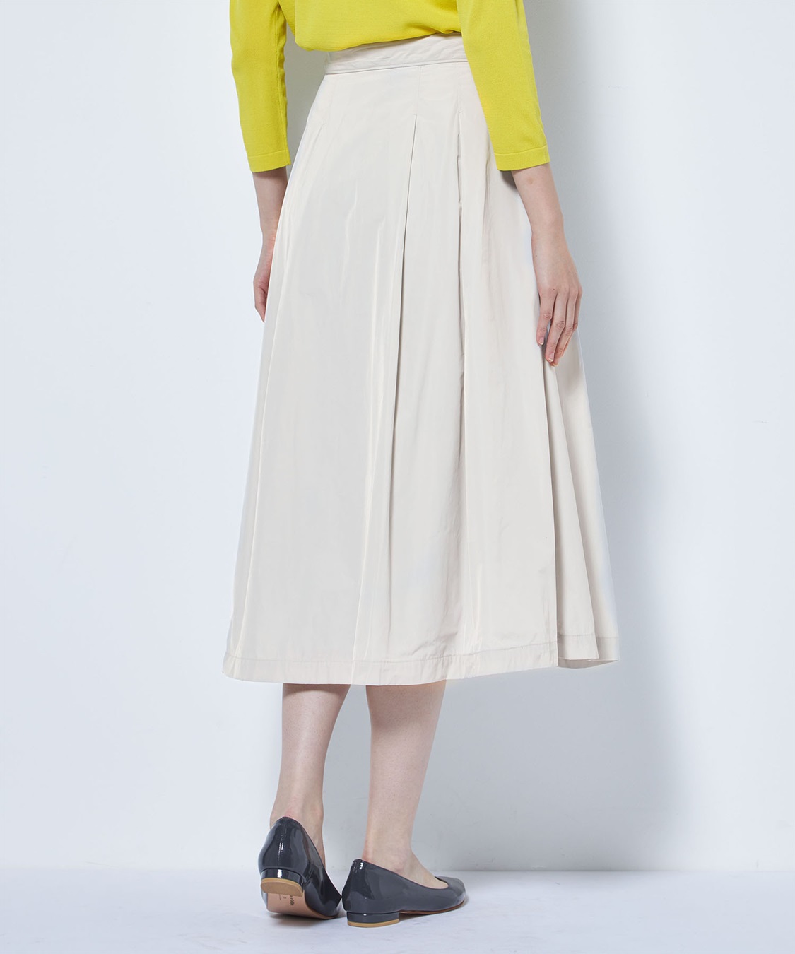 メモリータフタタックフレアスカート 49AV JUNKO SHIMADA｜クロス