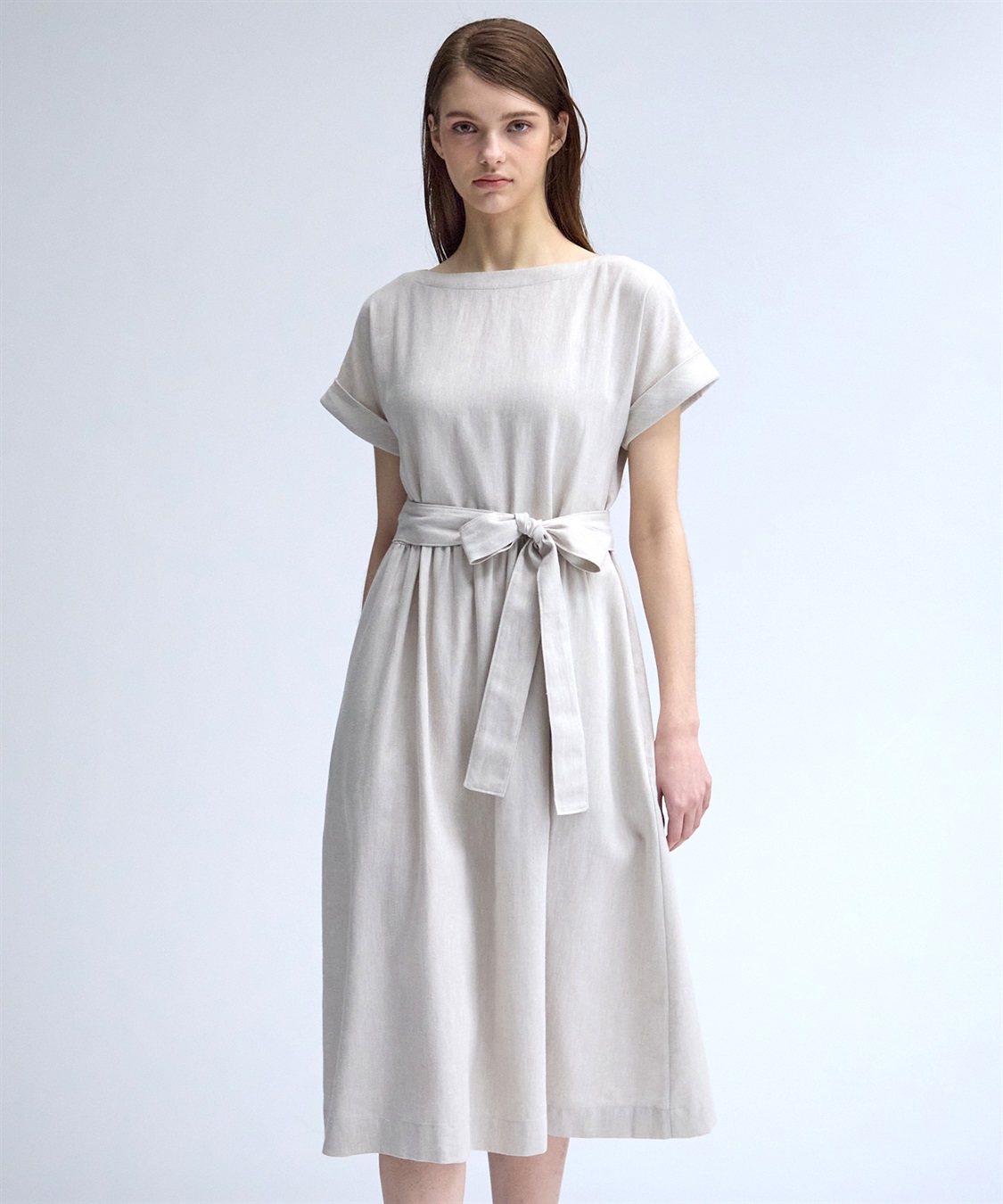 リネン混ロング丈ワンピース 49AV JUNKO SHIMADA｜クロスプラス公式