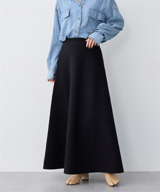 anyfee/大きいサイズ】ニットフレアスカート《セットアップ対応