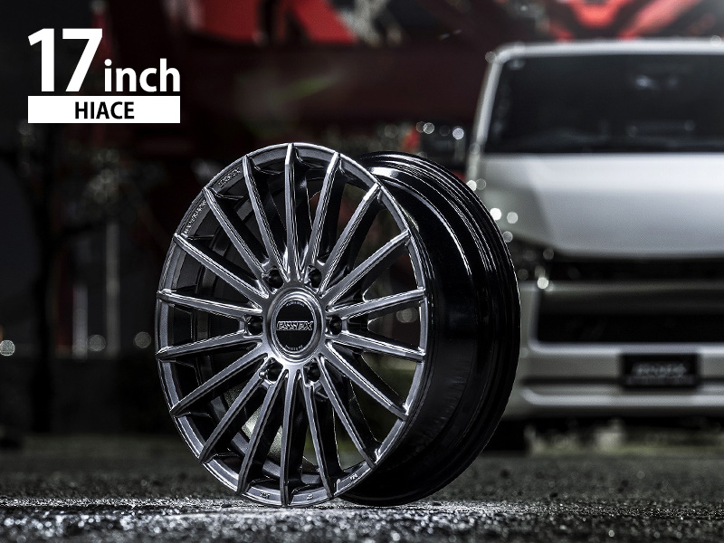 1PC》タイヤホイールセット EF-17 ハイエース用×PARADA 215/60R17C