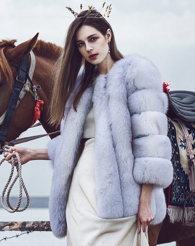 Real Fox Fur Real Fur Coat リアルフォックスファーコート ミディアム