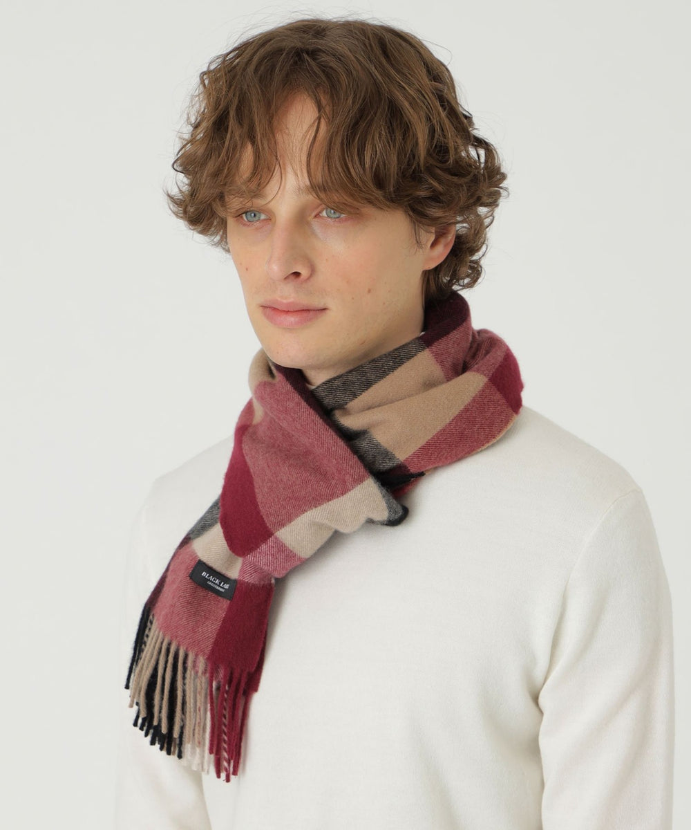 ブラックレーベル クレストブリッジ カシミヤ ダブルフェイスマフラー