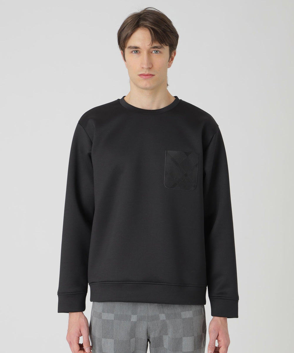 シャドーチェックパッチポケットスウェットシャツ（カットソー