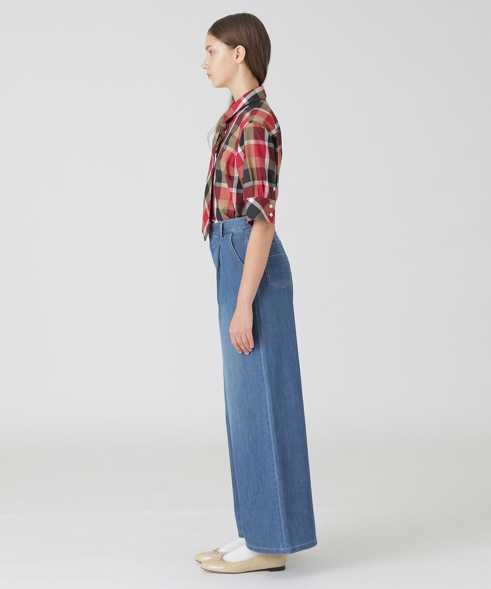 ライトデニムワイドパンツ（パンツ）｜BLUE LABEL CRESTBRIDGE(ブルー