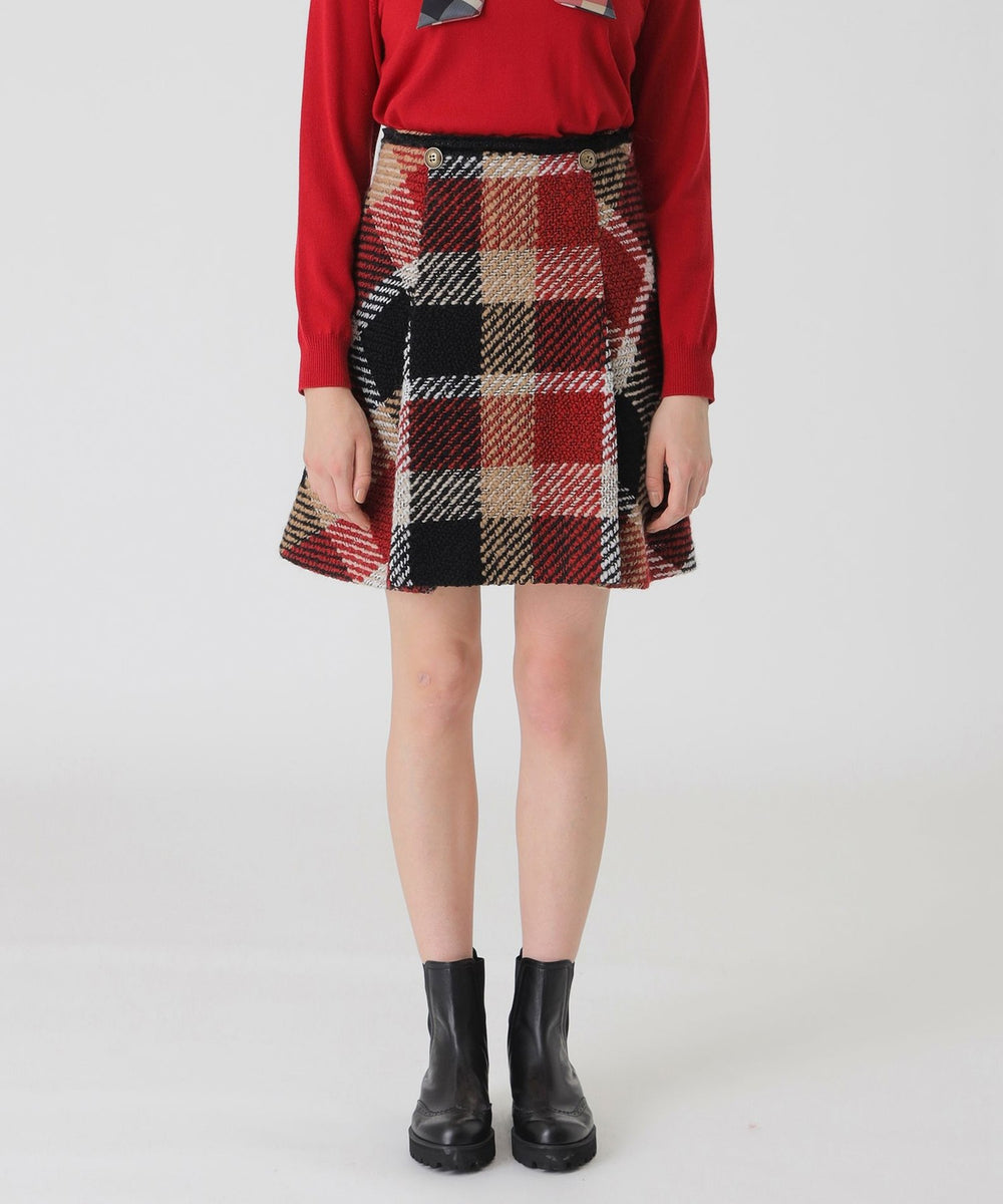 10th ANNIVERSARY】クレストブリッジチェックロービングツィードフレア