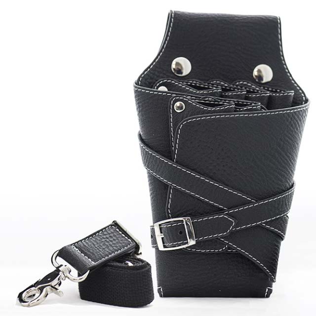 New! Malaga Black ・マラガ ブラック 軽量タイプ ☆ 6丁入れ革シザー