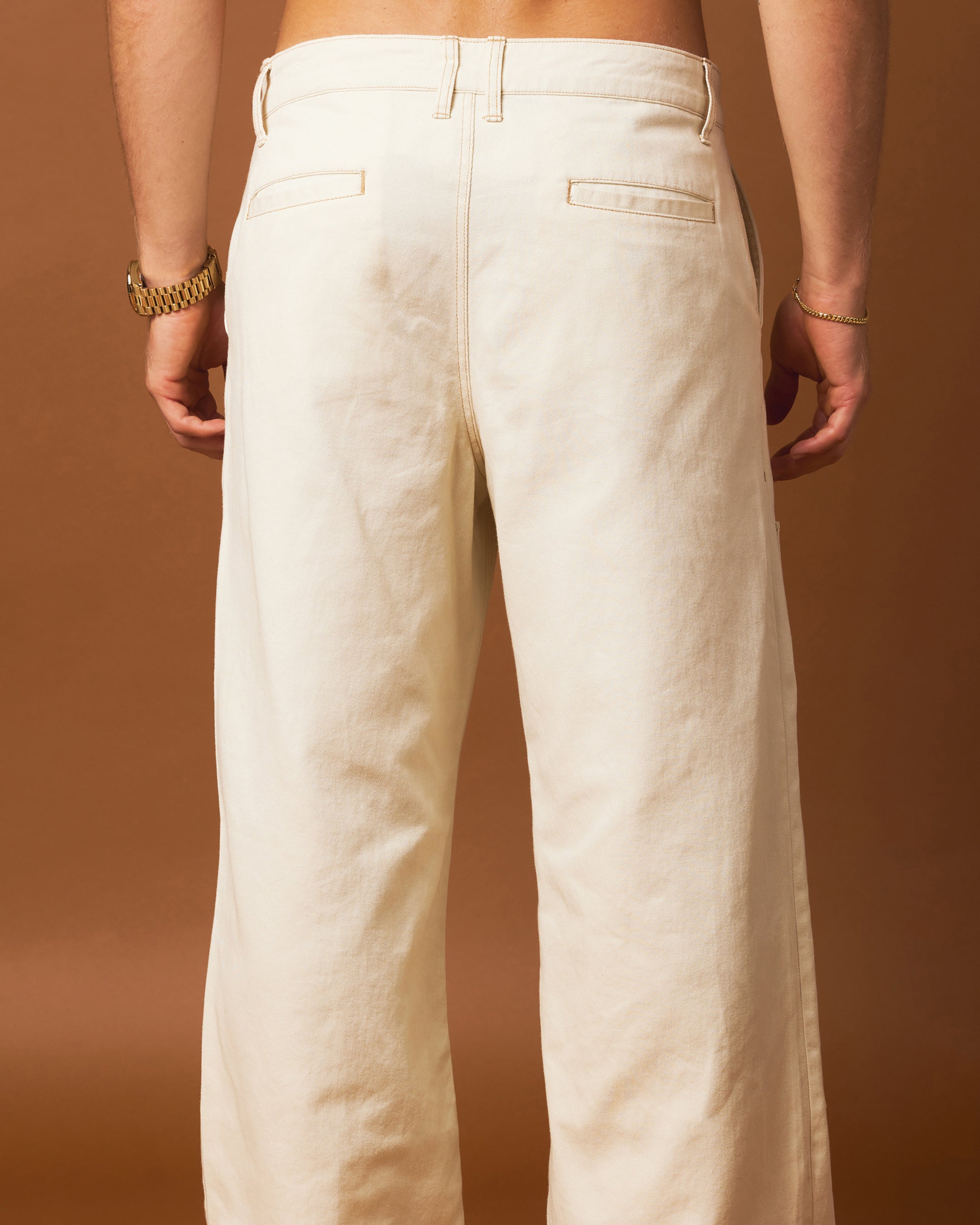 美品BONCOURA Painter Pants Off White 30 BONCOURA ペインターパンツ