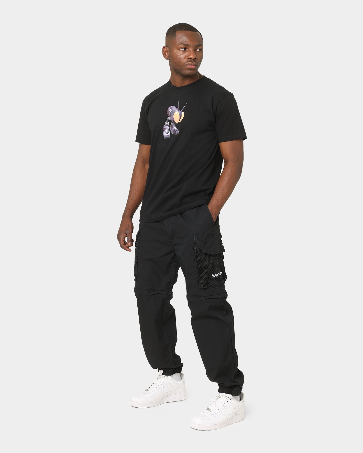 Supreme Mesh Pocket Belted Cargo Pants Black | Culture Kings US