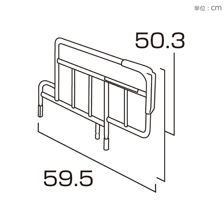KS-151Q パラマウントベッド 介助バー併用専用ベッドサイドレール（1本