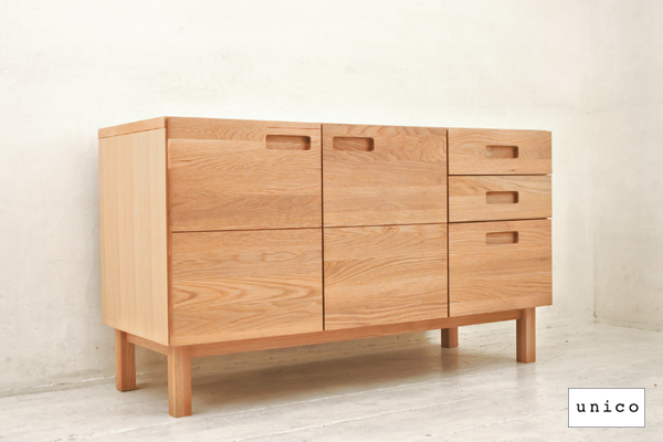 ウニコ/unico HUTTE(ヒュッテ) キッチンカウンター 天然木北欧風 幅80