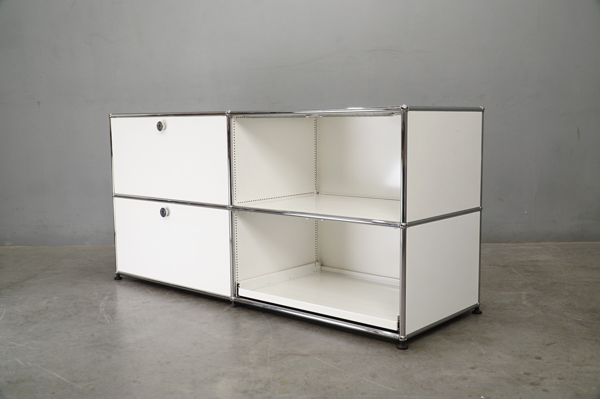 7/12迄限定販売 USM Haller 1列2段ベッドサイドボード 色：白 7/12迄