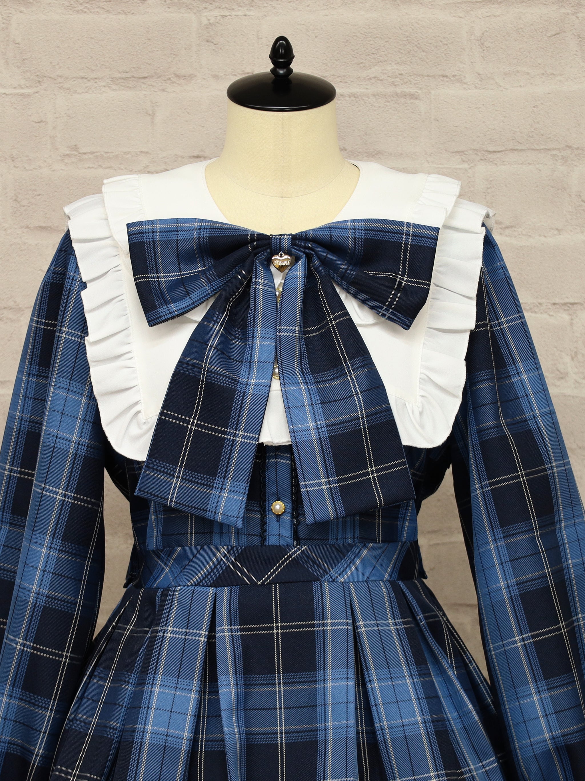 Amavel Dolly Holiday チェックティアードワンピース グリーン