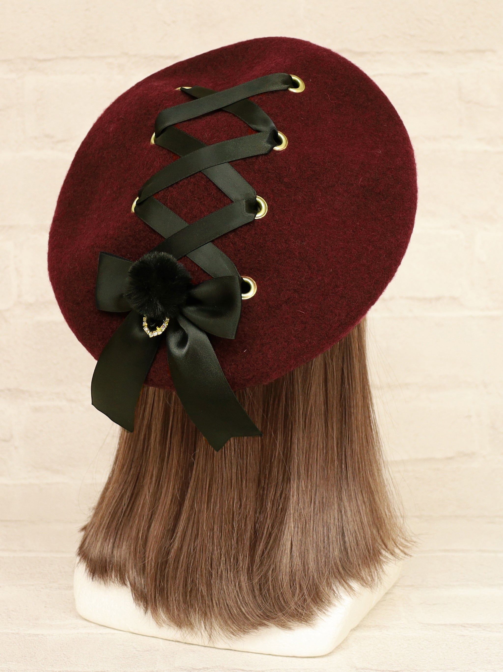 Amavel アマベル Dolly Holiday リボン付ベレー帽 グリーン New Item