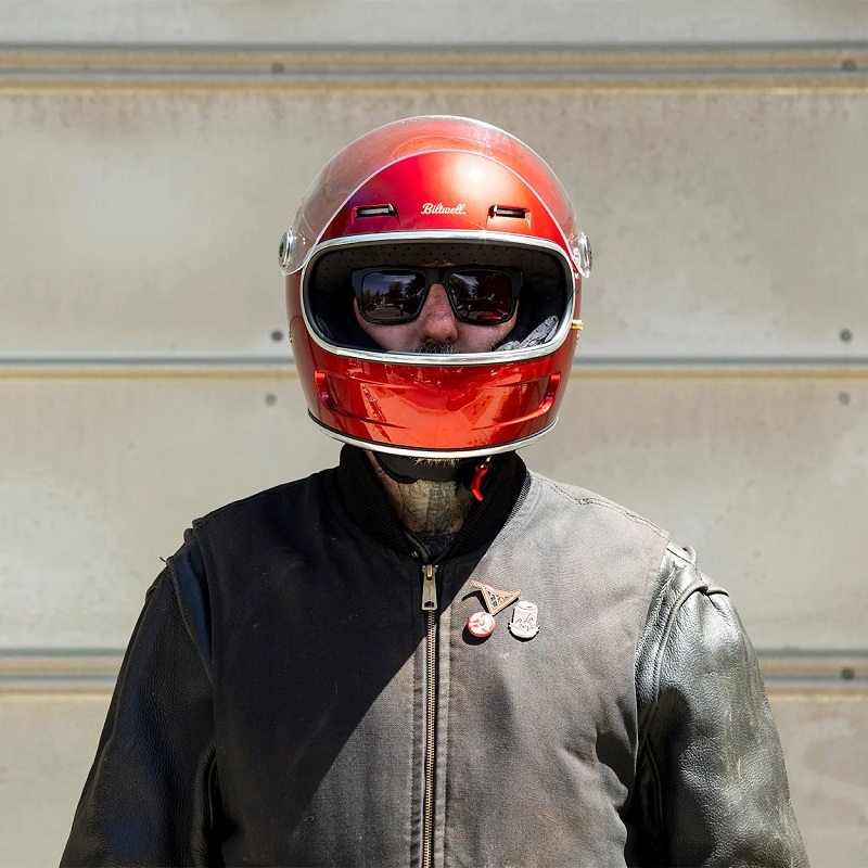 GRINGO SV ECE R22.06 フルフェイスヘルメット - METALLIC CHERRY RED