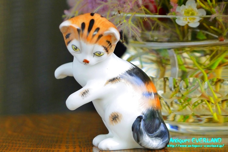 ロイヤル ドルトン 三毛猫 立つ フィギュリン フィギュア 陶人形