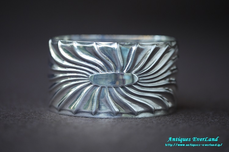 シルバー ナプキンリング 6名様分 昇日 太陽 光線