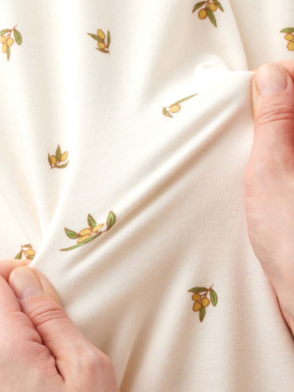 星柄・オリーブ柄スムースカシュクールパット付半袖ネグリジェ【出産後