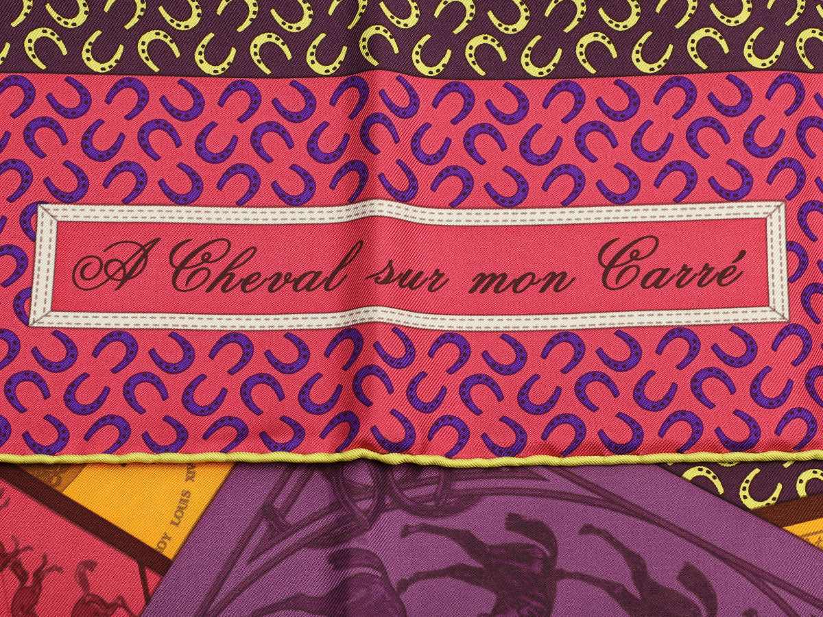 Hermès A Cheval sur mon Carré Silk Scarf 90cm