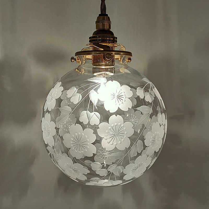 限定品 桜切子138ペンダントライト 藤本幸治 アトリエ Ansan