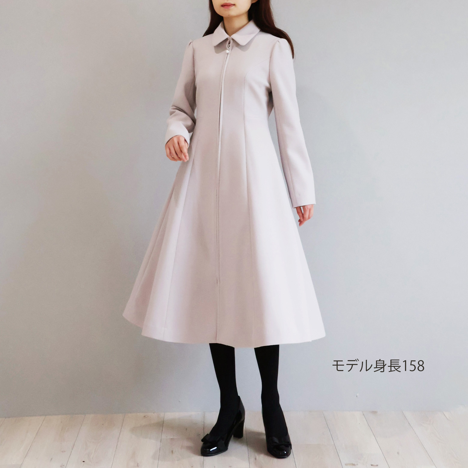 パール付き パネルラインジップアップコート【JM2381BF】 商品詳細