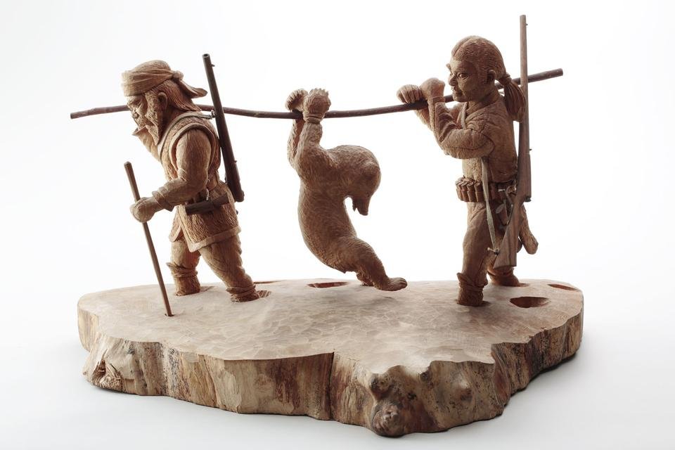 木彫り熊の申し子藤戸竹喜。【生誕90年記念 藤戸竹喜の世界展】国立