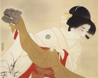 伊東深水「鏡獅子」の買取・査定は美術のプロにお任せ下さい。 | 絵画